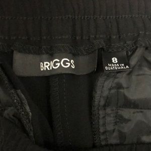 briggs black pull on dress pant. Size 8